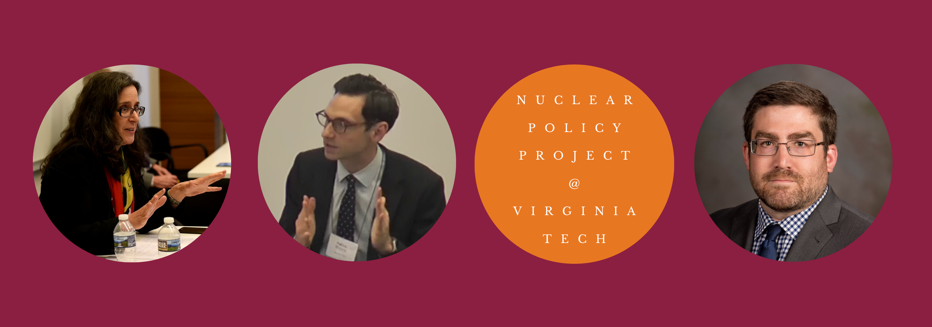 Nuclear Policy Project banner with researcher images.